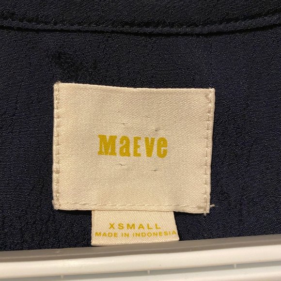 Maeve Pelona Sleeveless Shirtdress in Navy - Picture 3 of 5